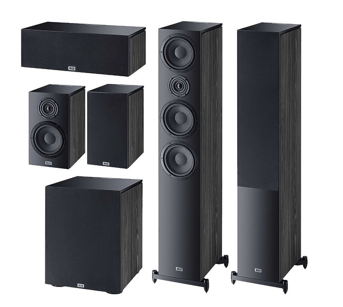 Комплект акустики Heco Aurora 700 Set 5.1 (700+300+Center+Sub) black артикул 190202Si-1 в интернет-магазине «HiFiRussia»