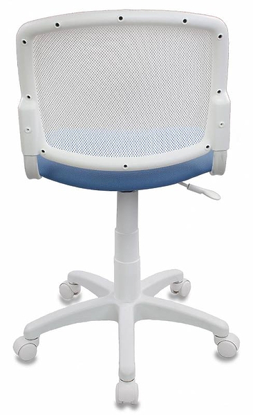 Кресло Бюрократ CH-W296NX/26-24 (Children chair CH-W296NX white TW-15 seatblue 26-24 mesh/fabric cross plastic plastik белый) артикул 263447Si-1 фото 5