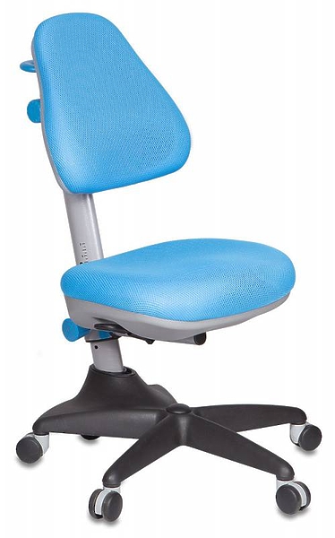 Кресло Бюрократ KD-2/BL/TW-55 (Children chair KD-2 l-blue TW-55 cross plastic) артикул 263516Si-1