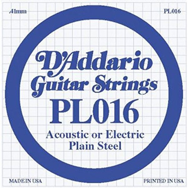 Струна D'Addario PL016 Single Plain Steel 016 артикул 274170Si-1 фото 5