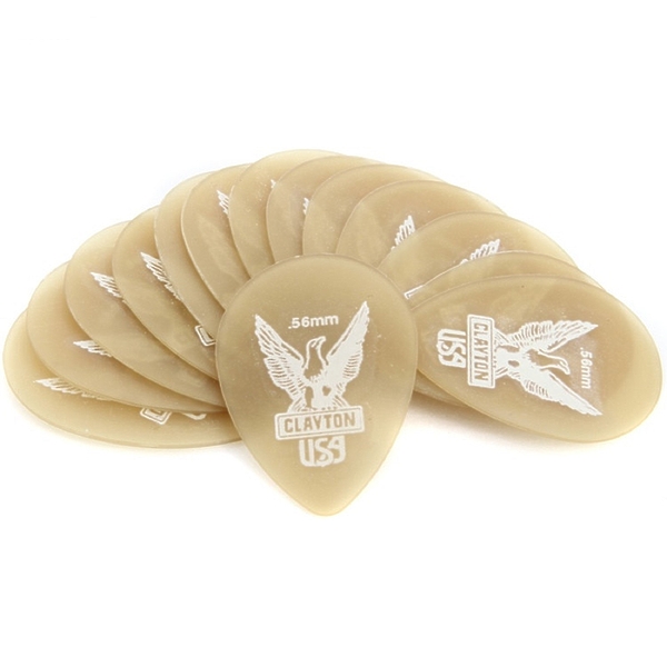 Медиаторы CLAYTON US56/12 - 0.56 mm ULTEM gold стандартные 12 шт артикул 290766Si-1