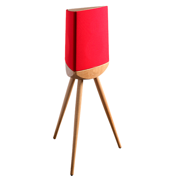 Полочная акустика Lyngdorf Cue-100 red with wood base артикул 294207Si-1