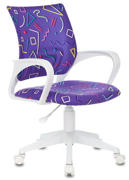 Кресло Бюрократ KD-W4/STICK-VIOLET (Children chair KD-W4 violet Sticks 08 cross plastic белый plastik белый) артикул 263507Si-1