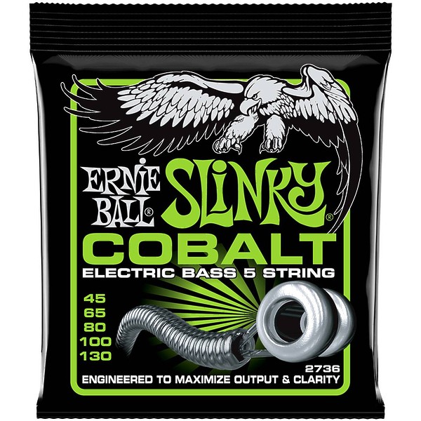 Струны для пятиструнной бас-гитары Ernie Ball 2736 Slinky Cobalt Bass 5 артикул 291146Si-1