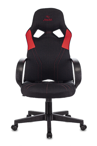 Кресло Zombie RUNNER RED (Game chair RUNNER black/red textile/eco.leather cross plastic) артикул 263229Si-1 фото 3