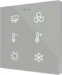 Выключатель сенсорный Zennio ZVI-F6 KNX Flat F6, 6-кнопочный, LED индикация, 2хAI/DI, термостат, датчик температуры, датчик приближения, пластиковая рамка, 81х81х9мм, в уст. коробку, произвольная графика артикул 206521Si-1