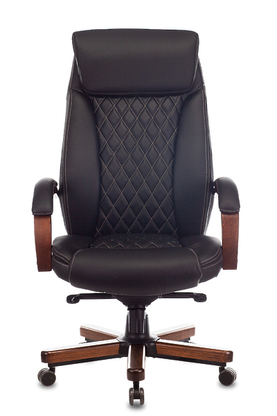 Кресло Бюрократ T-9924WALNUT/BLACK (Office chair T-9924WALNUT black leather cross metal/wood) артикул 263401Si-1 фото 3