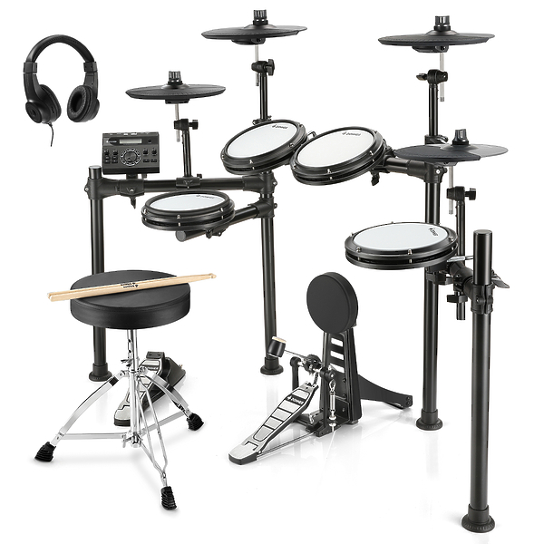 Электронная ударная установка Donner DED-200 5 Drums 4 Cymbals (в комплекте аксессуары) артикул 306051Si-1
