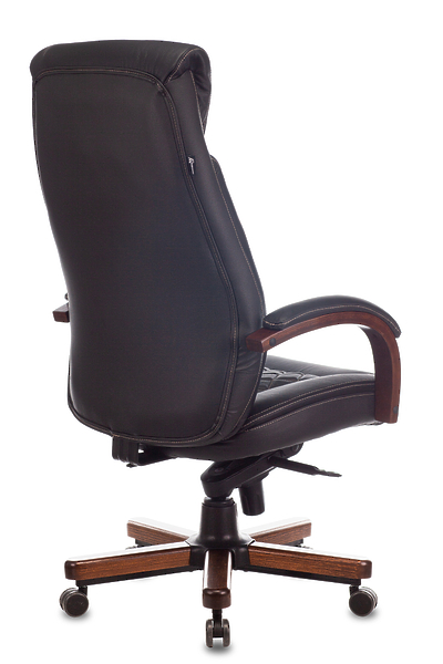 Кресло Бюрократ T-9924WALNUT/BLACK (Office chair T-9924WALNUT black leather cross metal/wood) артикул 263401Si-1 фото 5