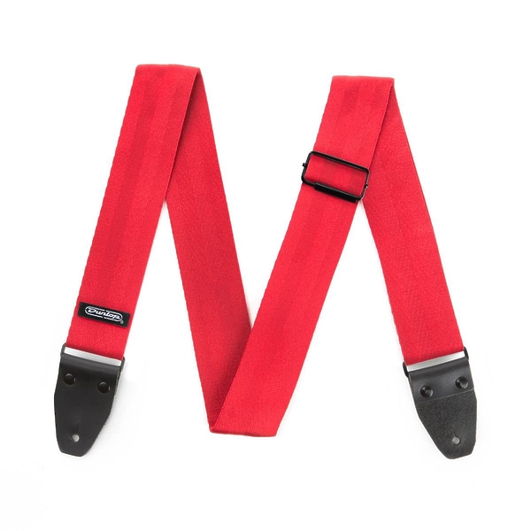 Ремень для гитары Dunlop DST7001RD Deluxe Seatbelt Red артикул 279684Si-1