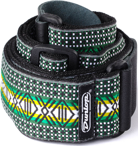 Ремень для гитары Dunlop D6704GN Jacquard Matrix Green артикул 279669Si-1 фото 3