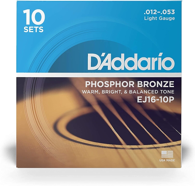 Струны для акустической гитары D'Addario EJ16-10P (10 компл.) артикул 308085Si-1
