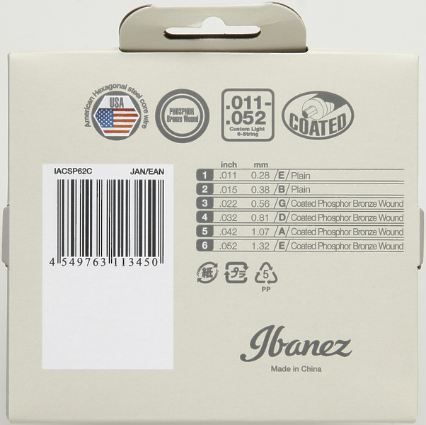 Струны для акустической гитары Ibanez IACSP62C артикул 307208Si-1 фото 3