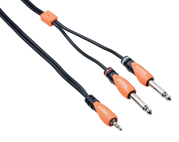 Кабель miniJack-2Jack Bespeco SLYMSJ500 5 m артикул 257114Si-1