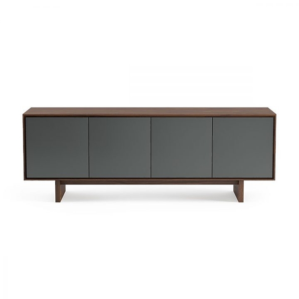 Стойка BDI Octave 4-секционная Toasted Walnut with Grey Doors (8379) артикул 186651Si-1