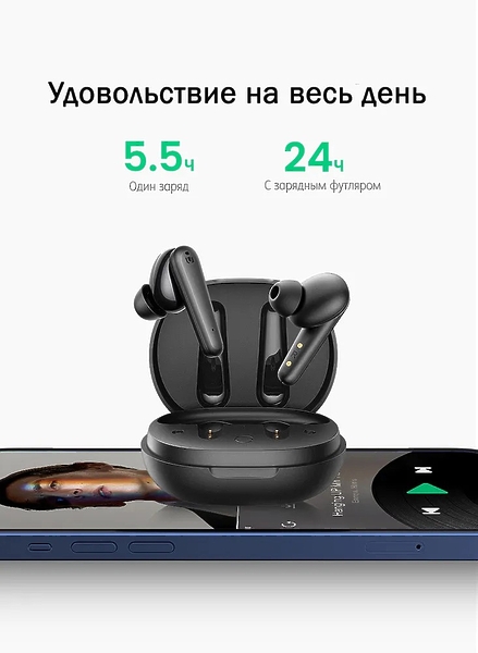 Наушники UGREEN HiTune T1 black (80651) артикул 286782Si-1 фото 7