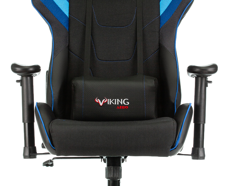 Кресло Zombie VIKING 4 AERO BLUE (Game chair VIKING 4 AERO black/blue textile/eco.leather headrest cross plastic) артикул 263280Si-1 фото 18