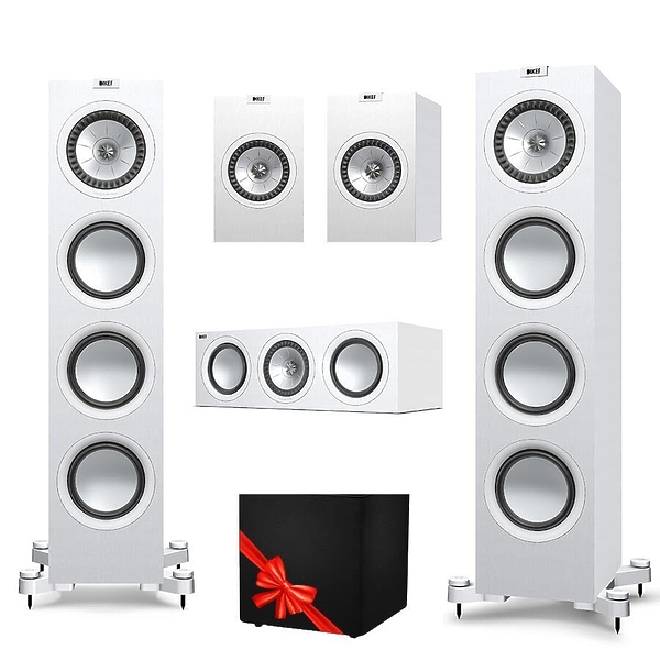 Комплект KEF для домашнего кинотеатра N1 white + сабвуфер в подарок артикул 204010Si-1