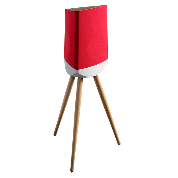 Полочная акустика Lyngdorf Cue-100 red with white base артикул 294217Si-1