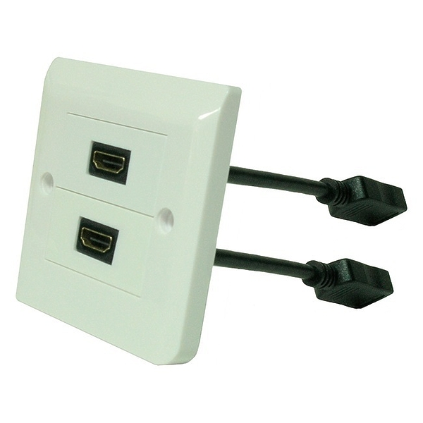 HDMI розетка Dr.HD 2xHDMI pigtail квадратная артикул 110906Si-1
