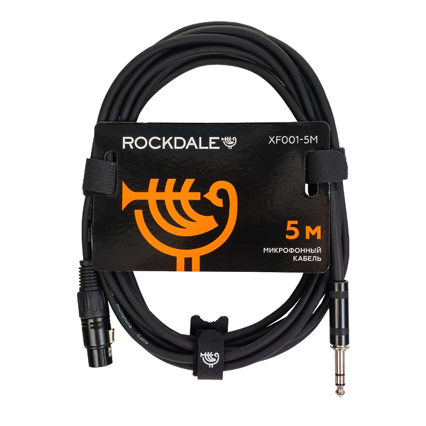 Микрофонный кабель ROCKDALE XF001-5M Black артикул 275688Si-1
