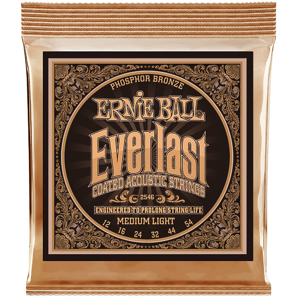 Струны для акустической гитары Ernie Ball 2546 Everlast Phosphor Bronze Medium Light 12-54 артикул 291596Si-1