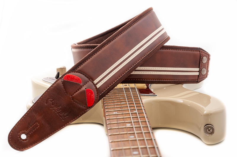 Ремень для гитары RightOn Straps Mojo Race Brown артикул 331612Si-1 фото 4