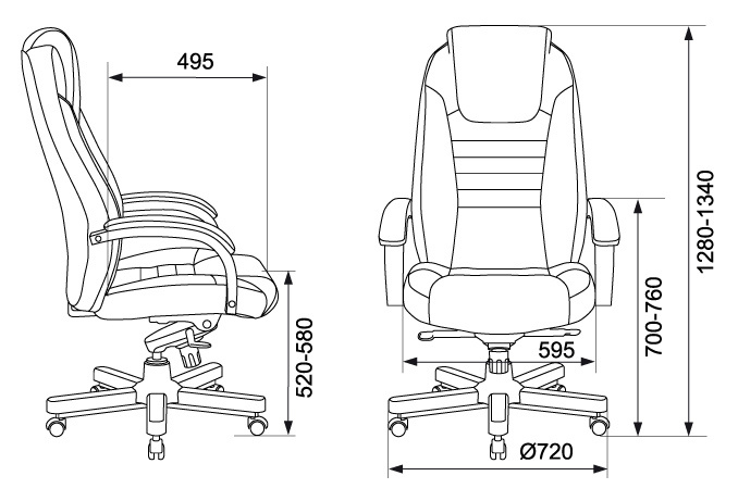 Кресло Бюрократ T-9923WALNUT/BLACK (Office chair T-9923WALNUT black leather cross metal/wood) артикул 263492Si-1 фото 9