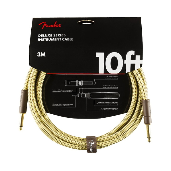 Инструментальный кабель FENDER DELUXE 10' INST CABLE TWD артикул 198113Si-1