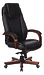 Кресло Бюрократ T-9923WALNUT/BLACK (Office chair T-9923WALNUT black leather cross metal/wood)