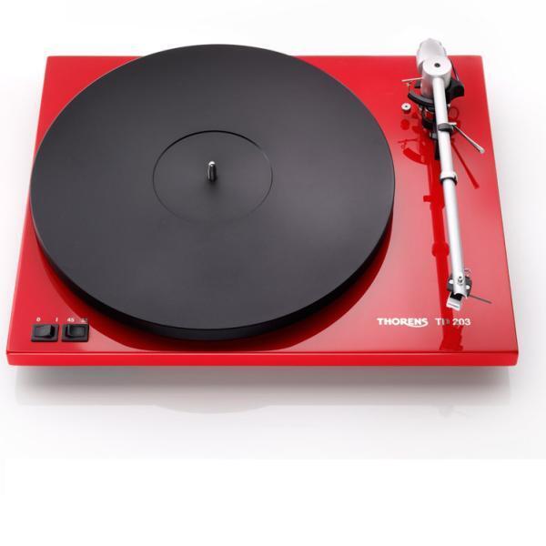 Проигрыватель винила Thorens TD 203 highgloss red артикул 139283Si-1