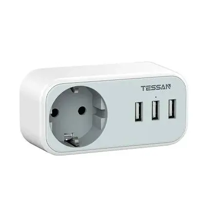 Сетевой фильтр Tessan TS-329 grey артикул 264777Si-1