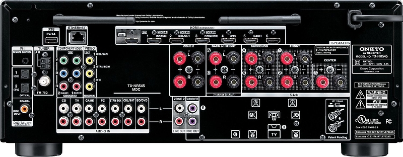 AV ресивер Onkyo TX-NR545 silver артикул 120847Si-1 фото 5