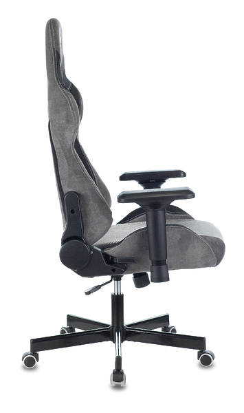 Кресло Zombie VIKING 7 KNIGHT GR (Game chair VIKING 7 KNIGHT Fabric grey Loft rombus textile/eco.leather headrest cross metal) артикул 263379Si-1 фото 15