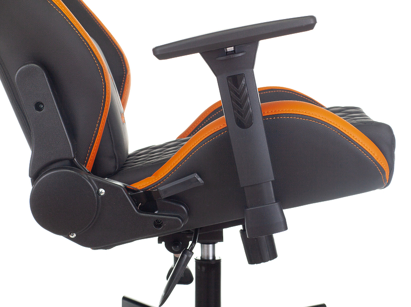 Кресло Knight OUTRIDER BO (Game chair Knight Outrider black/orange rombus eco.leather headrest cross metal) артикул 263358Si-1 фото 4