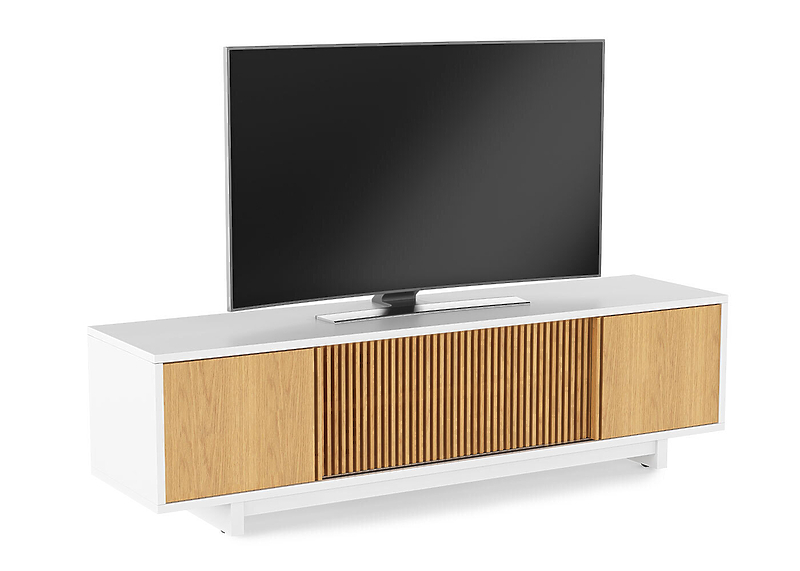 Тумба для телевизора BDI Vertica 8559 Satin White & White Oak артикул 139386Si-1 фото 3