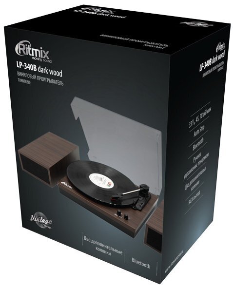 Проигрыватель винила Ritmix LP-340B Dark wood артикул 241581Si-1 фото 5