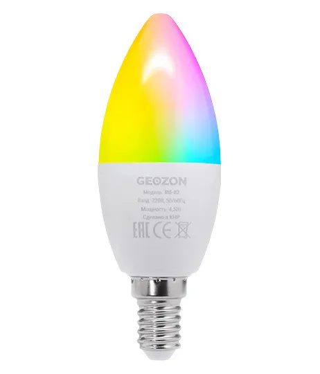 LED лампа Geozon RGB / E14 white артикул 276265Si-1