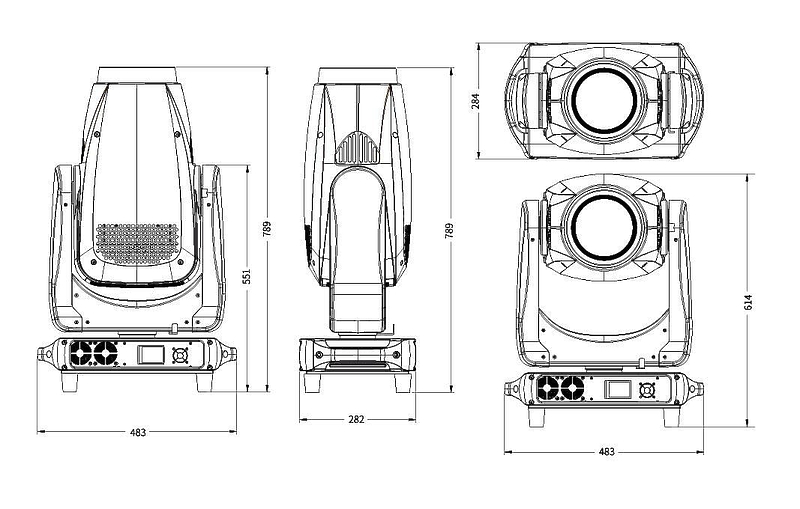 Поворотная голова Silver Star SS9281SC PLUTO800 PROFILE WASH артикул 297824Si-1 фото 5