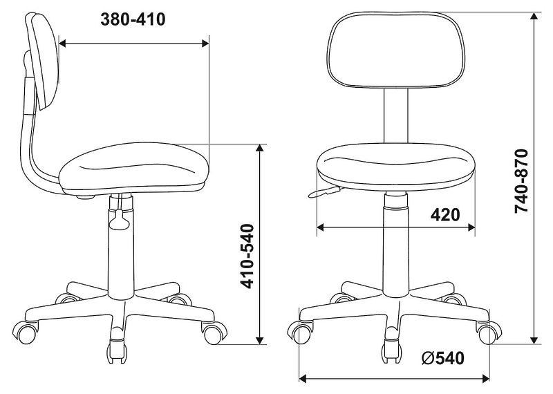 Кресло Бюрократ CH-W201NX/26-24 (Children chair CH-W201NX blue 26-24 cross plastic plastik белый) артикул 263381Si-1 фото 7