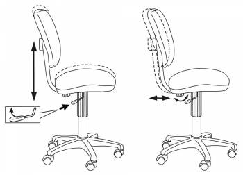 Кресло Бюрократ CH-204NX/PENCIL-GN (Children chair CH-204NX green pencils cross plastic) артикул 263305Si-1 фото 7