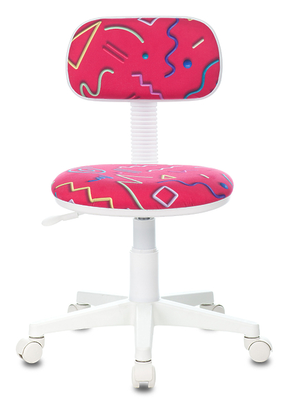 Кресло Бюрократ CH-W201NX/STICK-PK (Children chair CH-W201NX crimson Sticks 05 cross plastic plastik белый) артикул 263272Si-1 фото 3