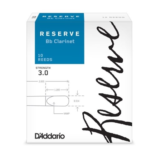 Трости D'Addario WOODWINDS DCR1030 RESERVE BB CL - 10 PACK - 3.0 артикул 274505Si-1