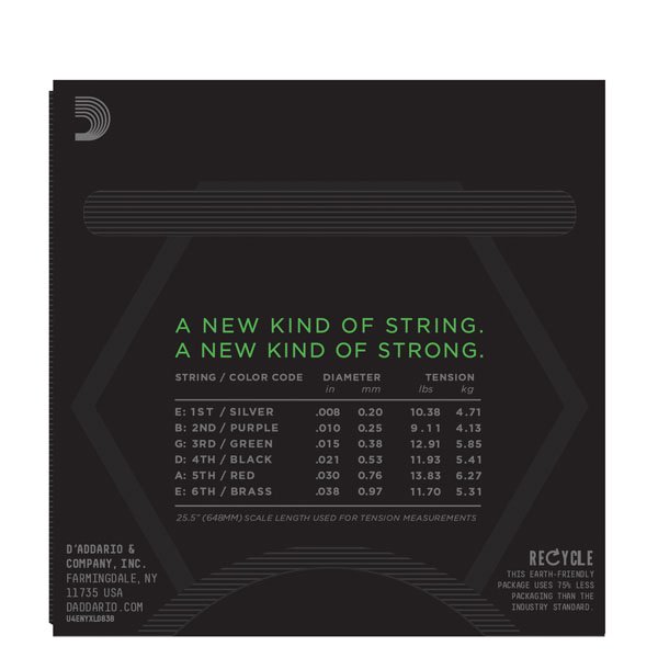 Струны D'Addario NYXL0838 SUPER LIGHT 8-38 артикул 273656Si-1 фото 5