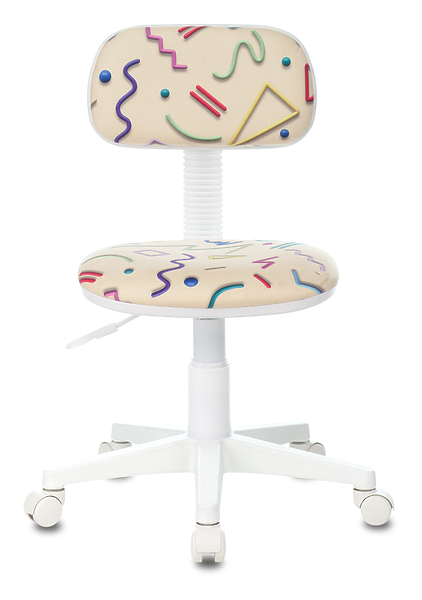 Кресло Бюрократ CH-W201NX/STICK-BG (Children chair CH-W201NX sandy Sticks 02 cross plastic plastik белый) артикул 263230Si-1 фото 3