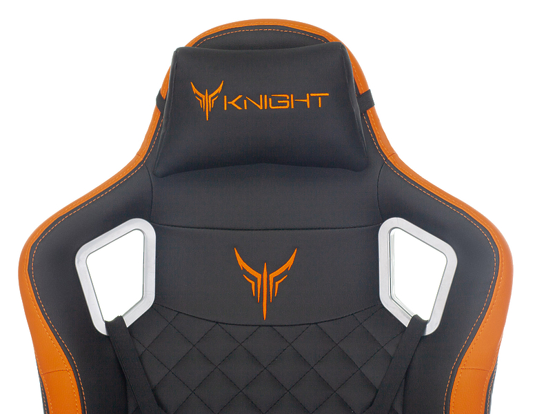 Кресло Knight OUTRIDER BO (Game chair Knight Outrider black/orange rombus eco.leather headrest cross metal) артикул 263358Si-1 фото 28