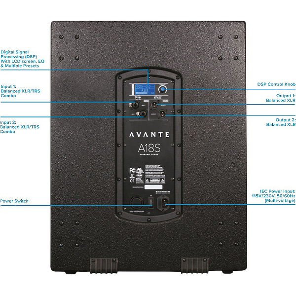 Сабвуфер ADJ AVANTE A18S артикул 184140Si-1 фото 4