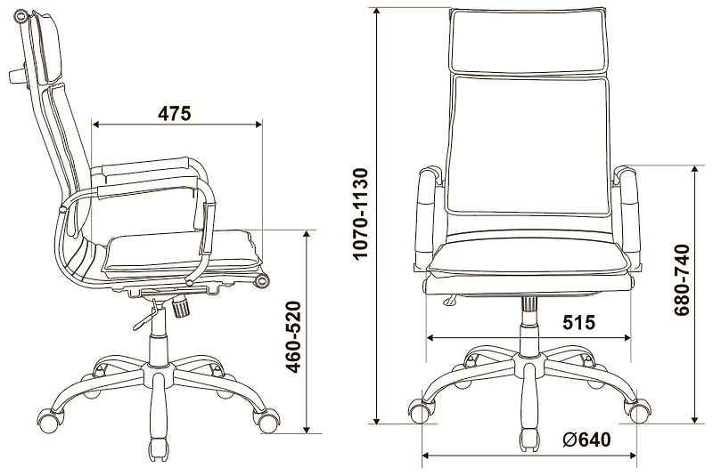 Кресло Бюрократ CH-993/M01 (Office chair CH-993 black M01 gauze cross metal хром) артикул 263430Si-1 фото 6