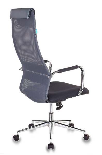 Кресло Бюрократ KB-9N/DG/TW-12 (Office chair KB-9N dark grey TW-04 TW-12 mesh/fabric headrest cross metal хром) артикул 263226Si-1 фото 5