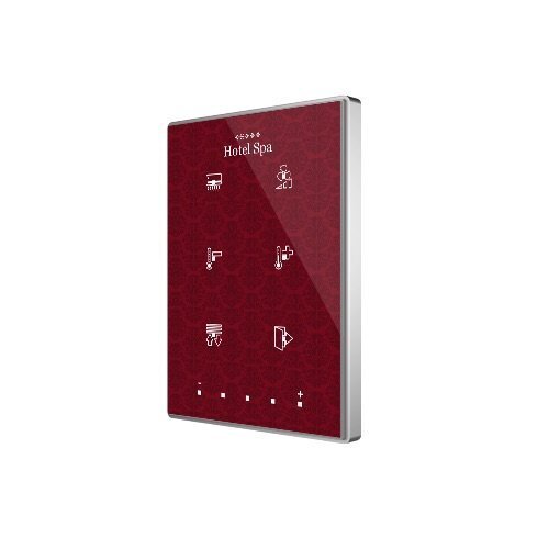 Сенсорный выключатель KNX Zennio Touch-MyDesign Plus, 6-кнопочный, произвольная графика, рамка под золото артикул 245245Si-1 фото 3